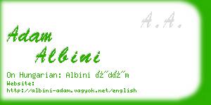 adam albini business card